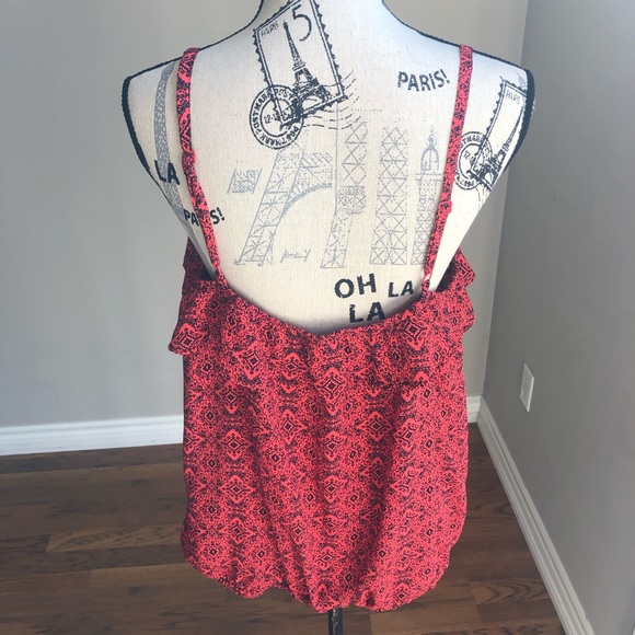 Torrid Tile Print Georgette Ruffle Cami Top 1x - Picture 7 of 8